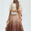 Küçük resim: Model wearing brown Nour Ombre Abaya