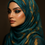 Thumbnail: Aqua Gold Marble Hijab