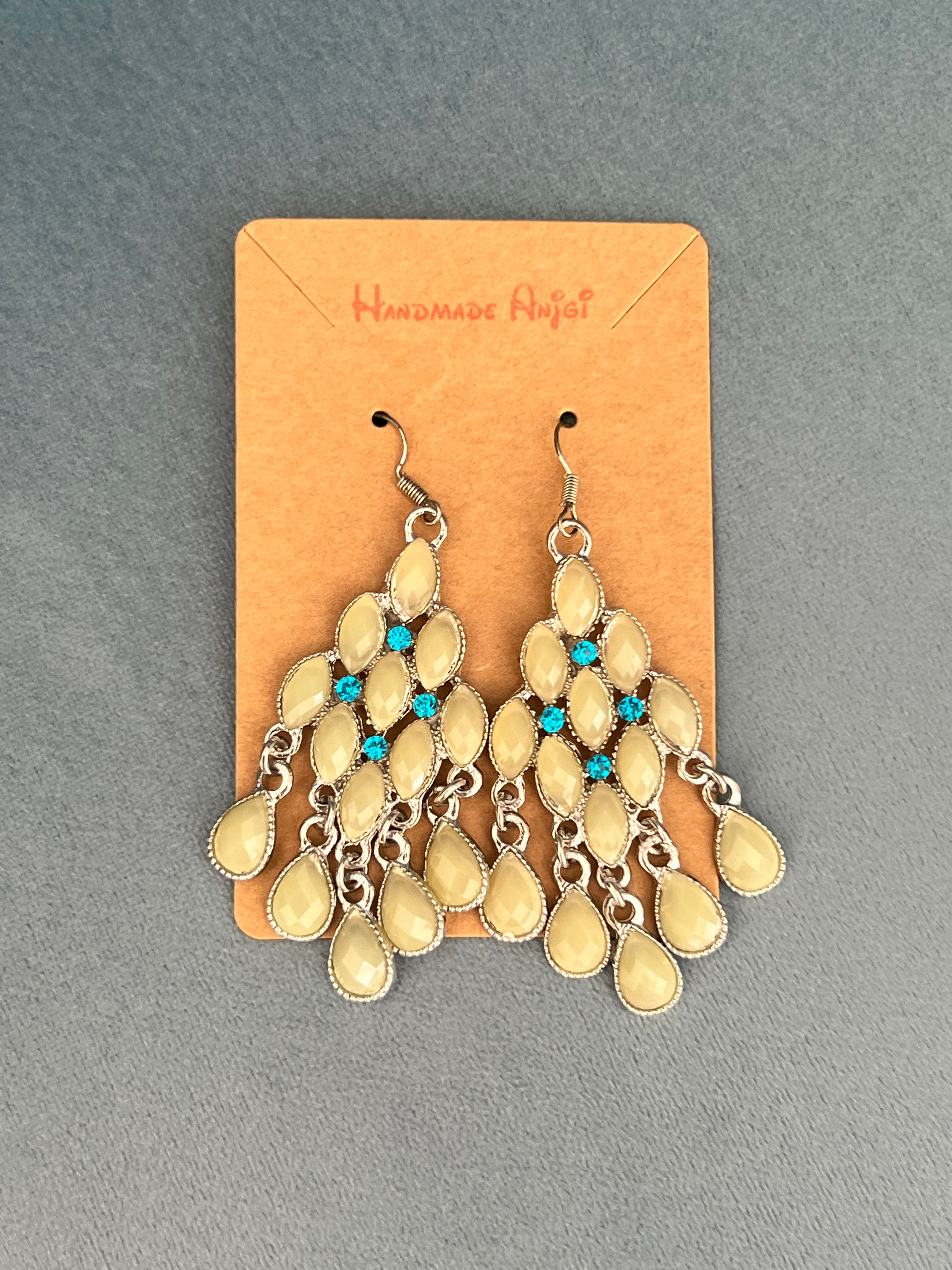 Orecchini Artigianali Turquoise Cascade