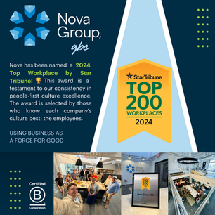 Nova Group, GBC Named 2024 Top Workplace by Star Tribune