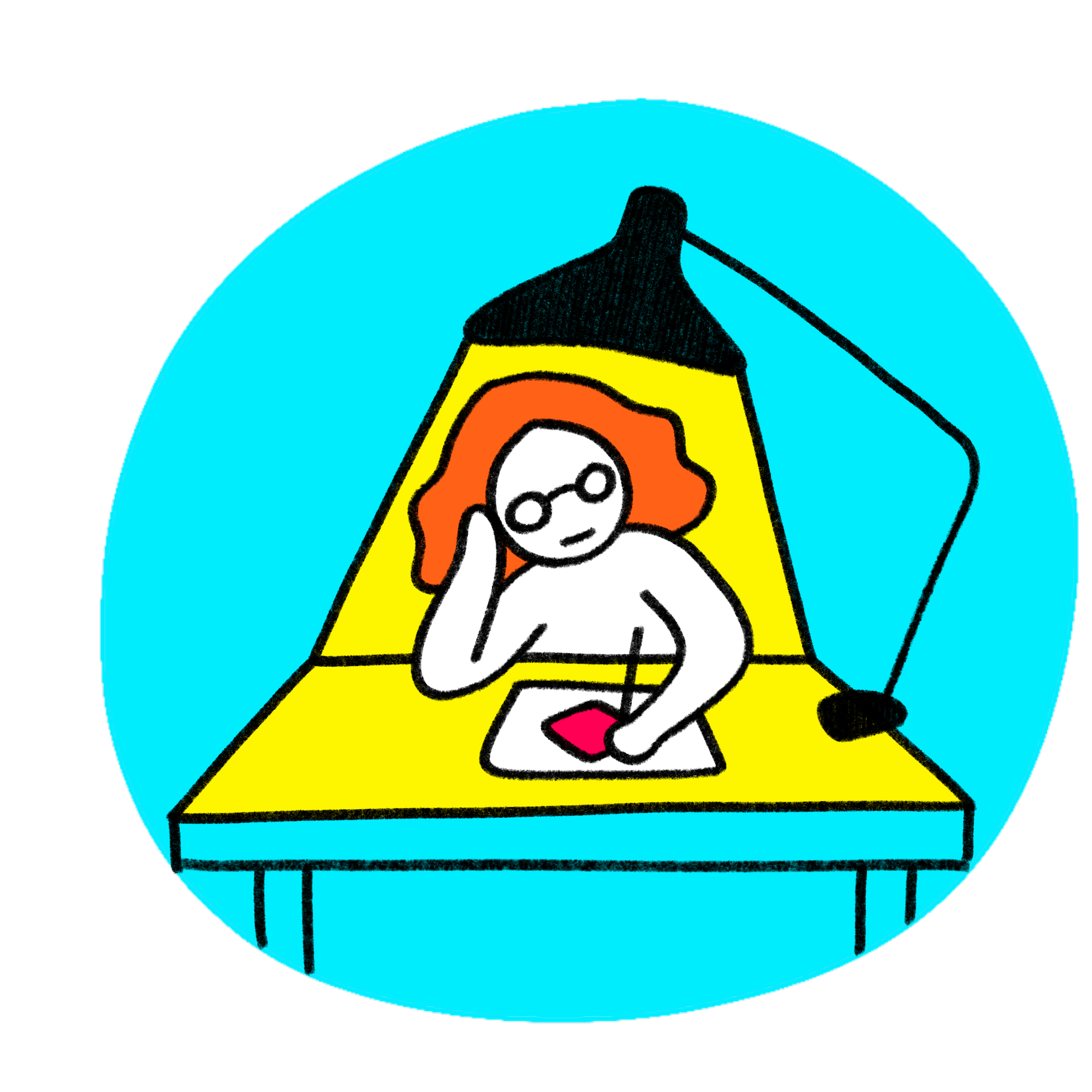 redhead drawing gif