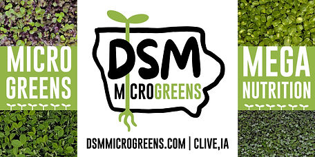 dsm des moines microgreens