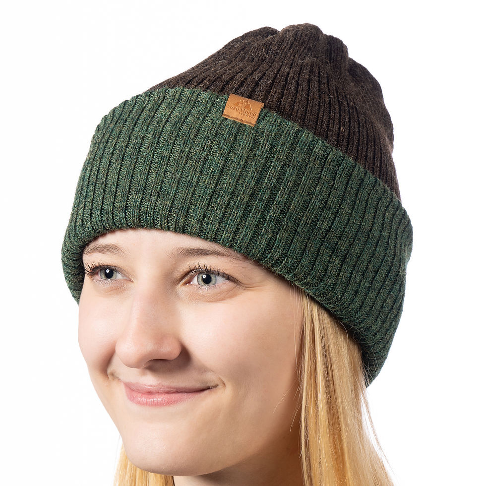 Thumbnail: Alpaca Knit Beanie Hat, Knitted Reversible Baby Alpaca Beanie, Unisex Beanie