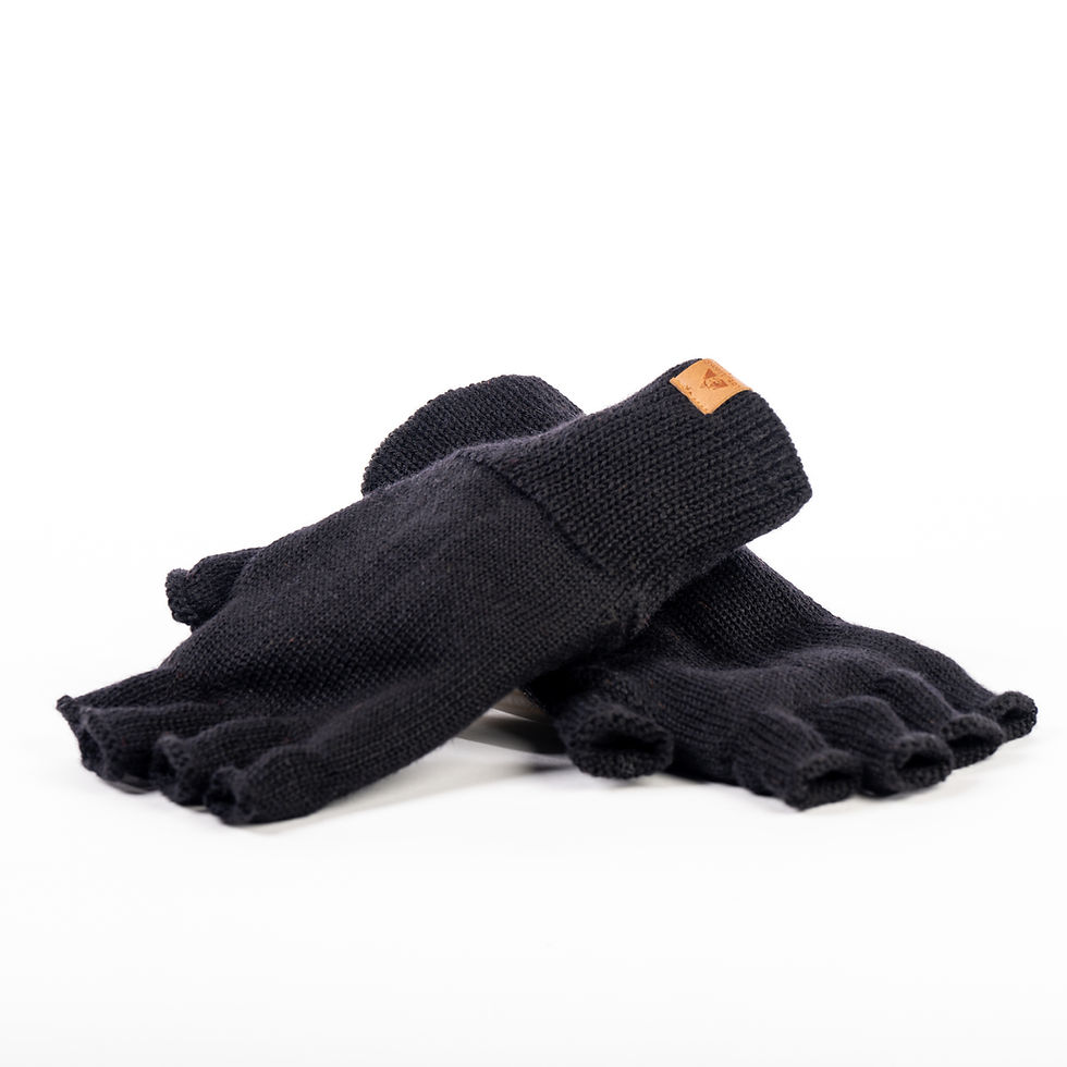 Handmade Alpaca Gloves, Winter warm Gloves, Black Winter Unisex Gloves