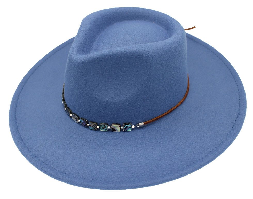 Thumbnail: Abalone Band with Felt Hat