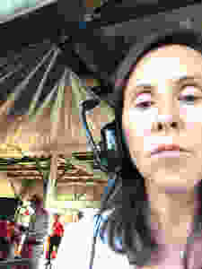 Emma Murray working at the Australian Grand Prix.