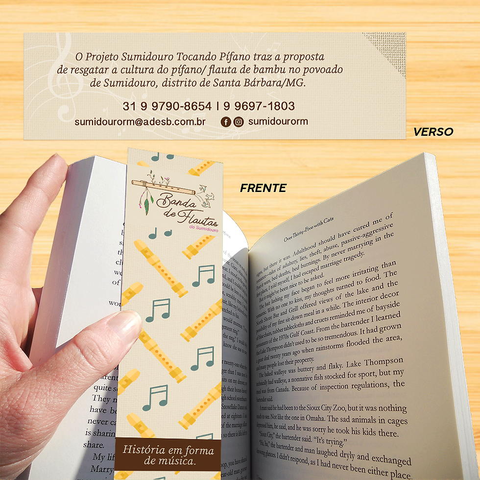 mockup marcador de livro
