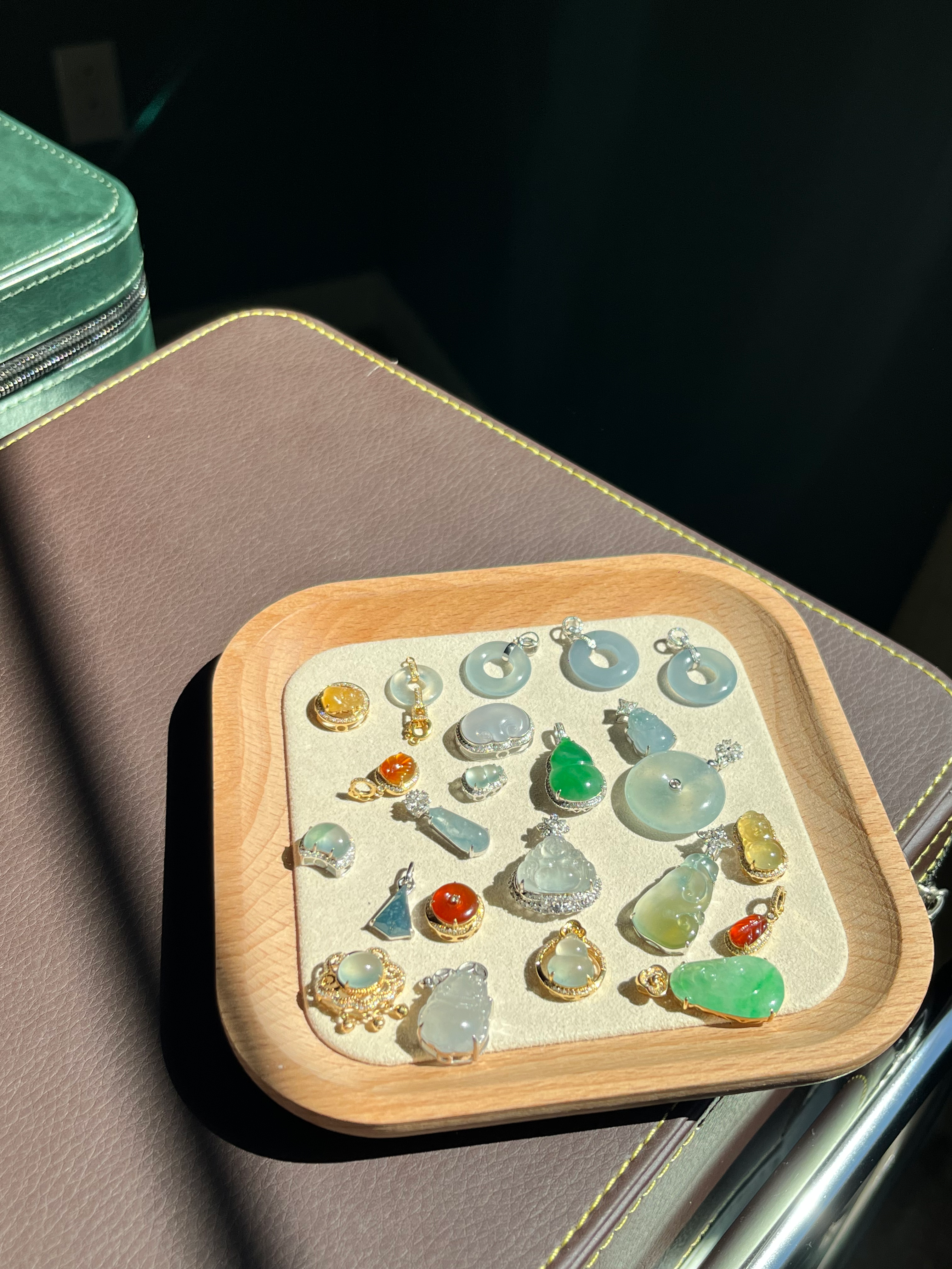 【flash sales】18k金翡翠吊坠