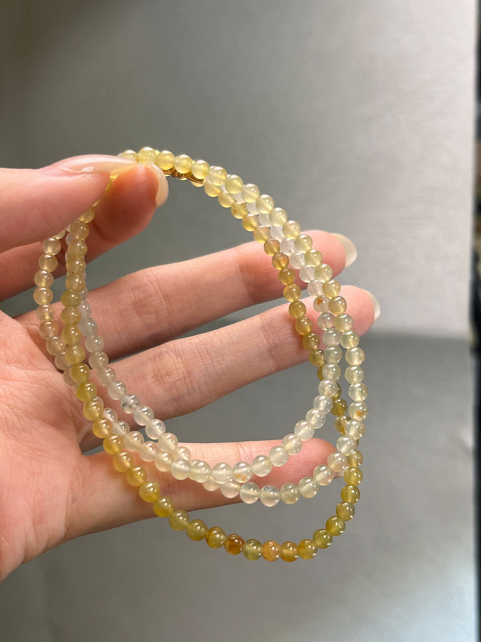 Thumbnail: 【B42】渐变冰黄小米珠长串