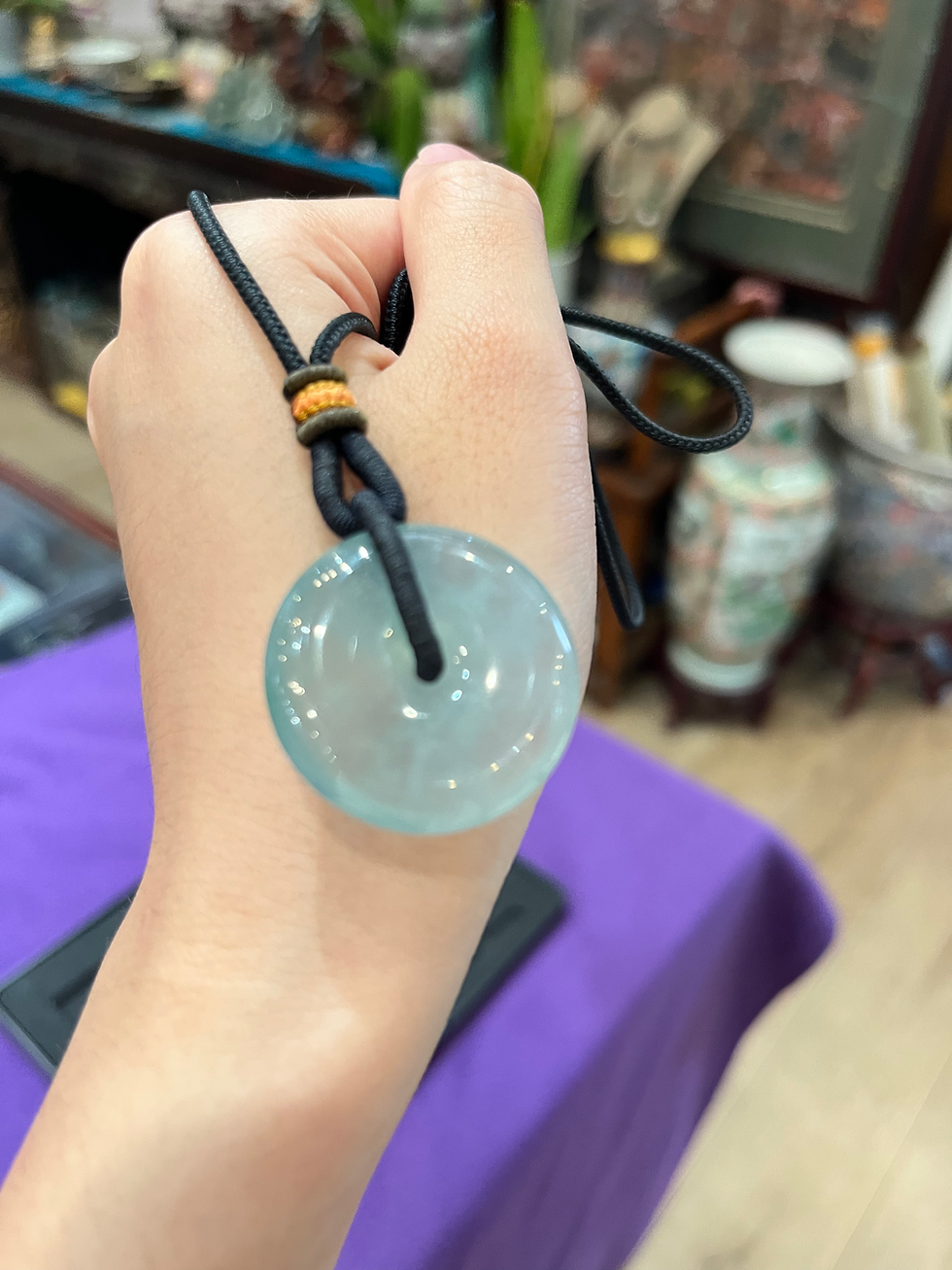 Thumbnail: 【206】蓝水翡翠平安扣