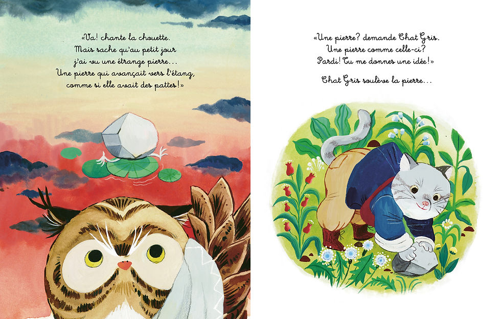 Miniature : Le chat, la chouette et le poisson frais