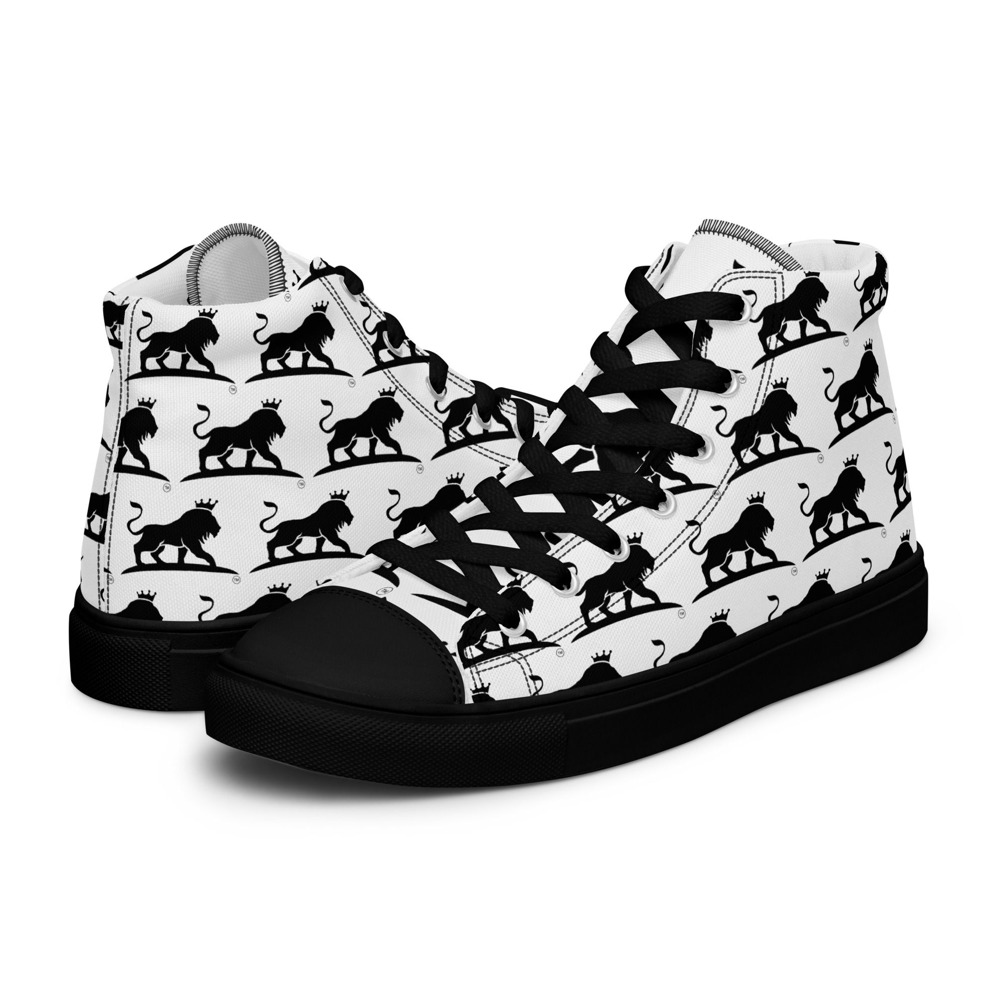 Women’s high top canvas shoes White