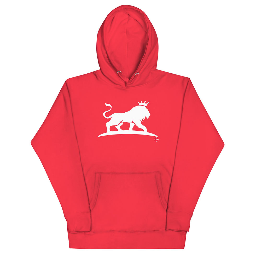 Thumbnail: Unisex Hoodie White Lion