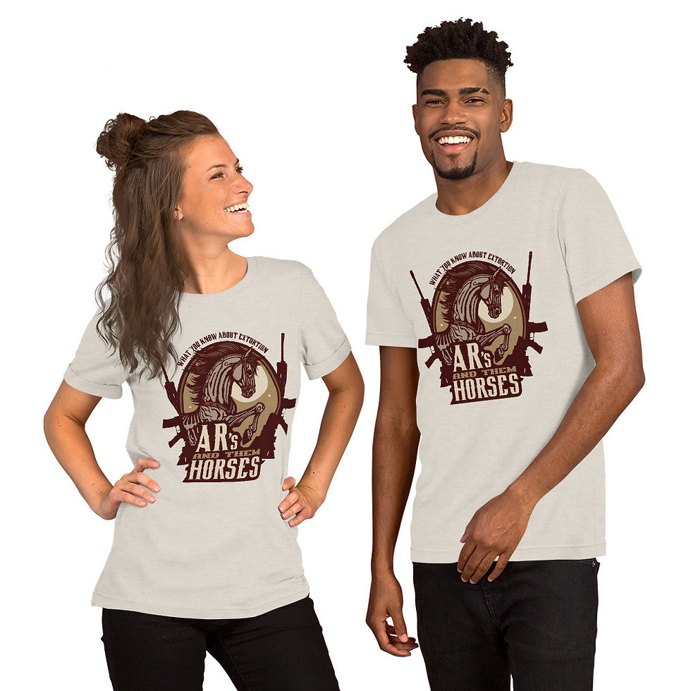 Thumbnail: "ARs & Horses" Unisex t-shirt