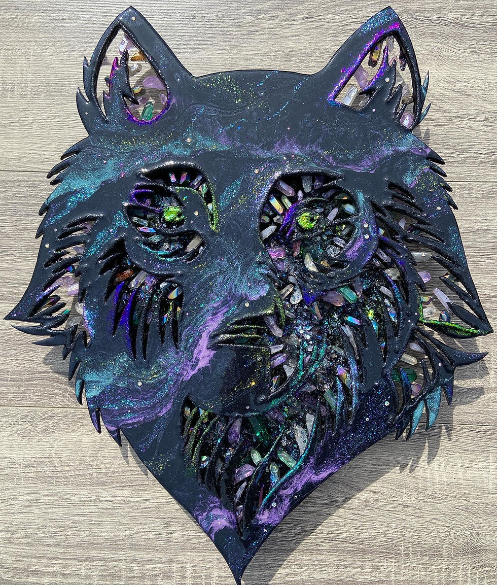 Thumbnail: Celestial wolf large wall art