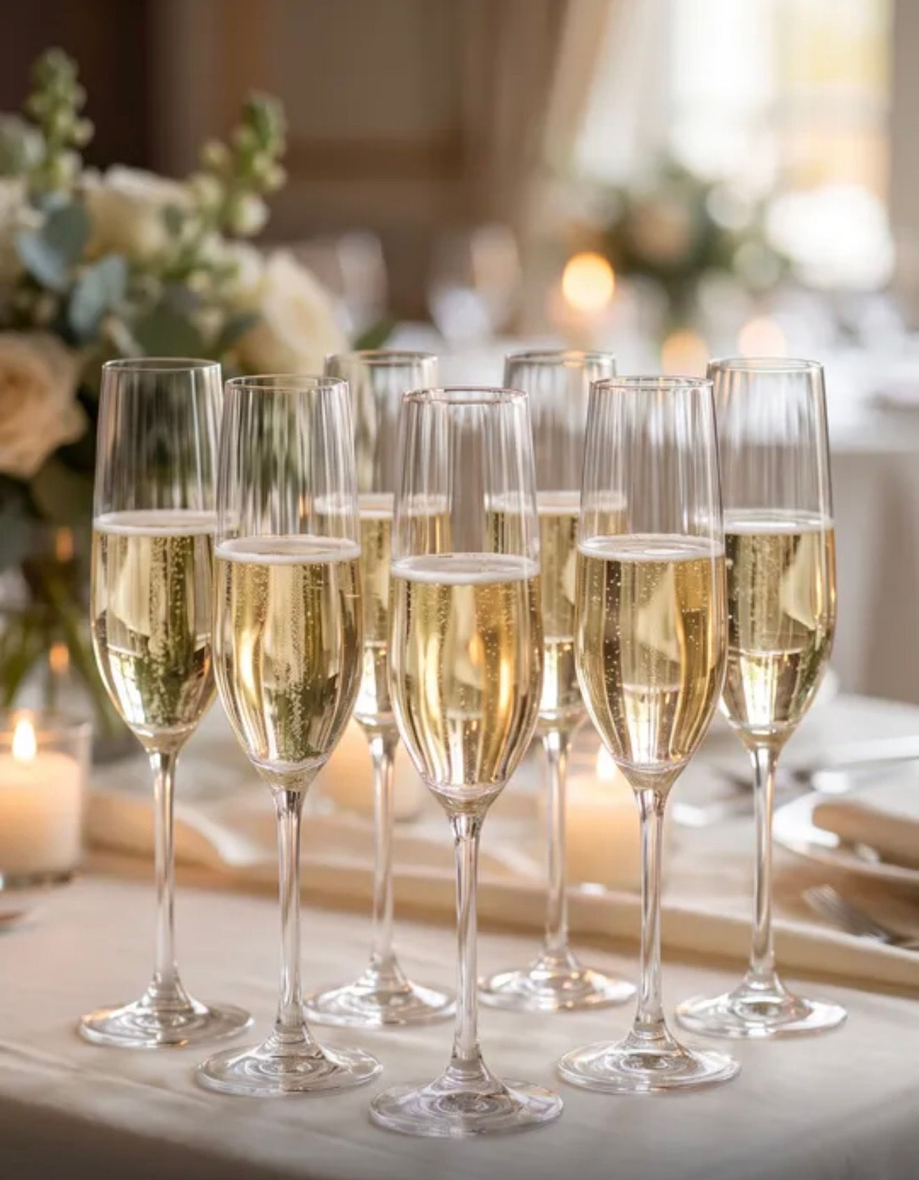 Viola Waterfall Fluted Champagne Glass 6.5oz Set/6
