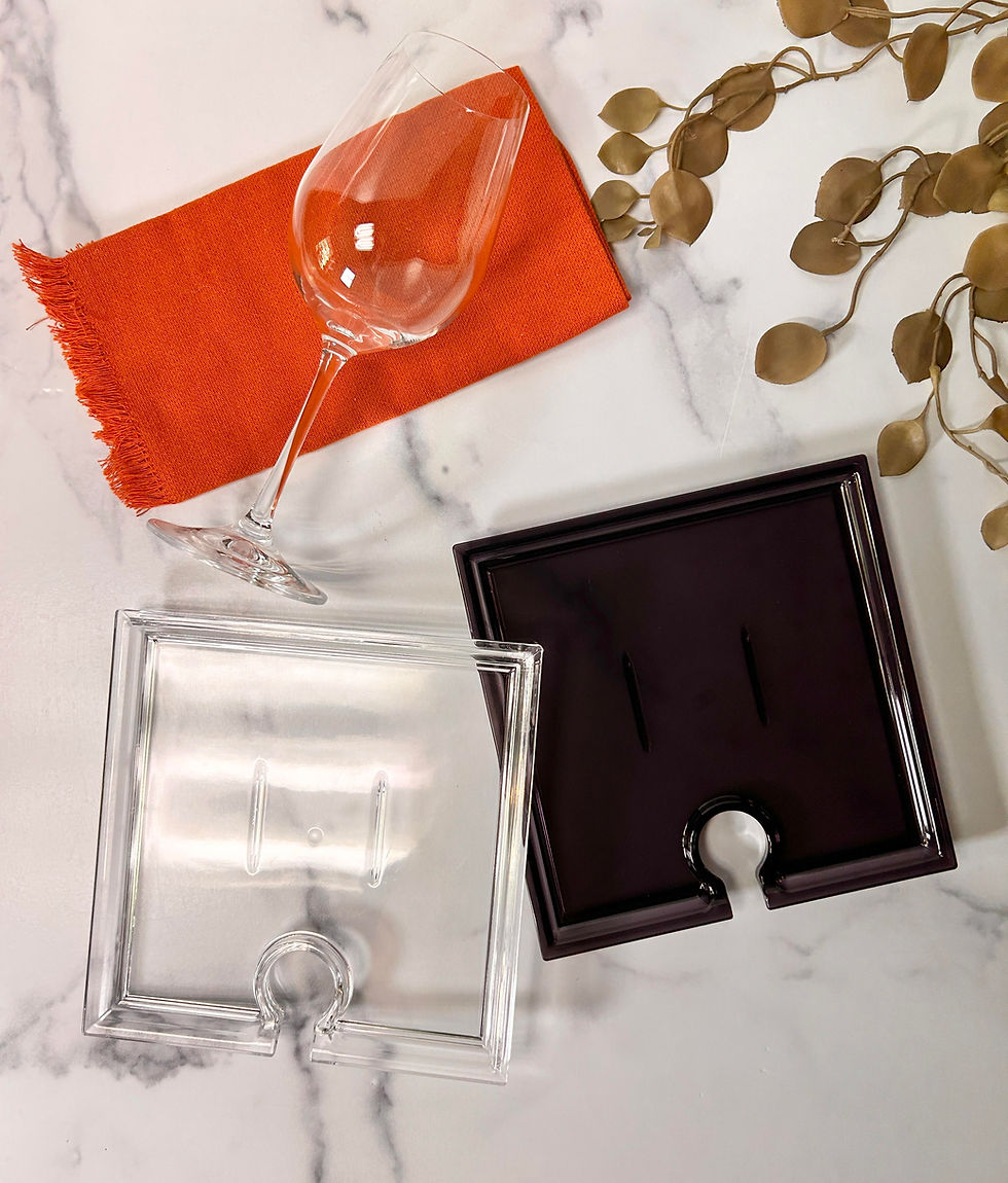 Thumbnail: Vino Square Smoke Wine and Cheese Plate Set of 2