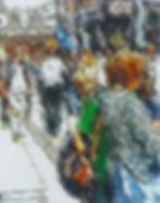 Nicola Hughes - Street Life on The Pavement - Digital Print