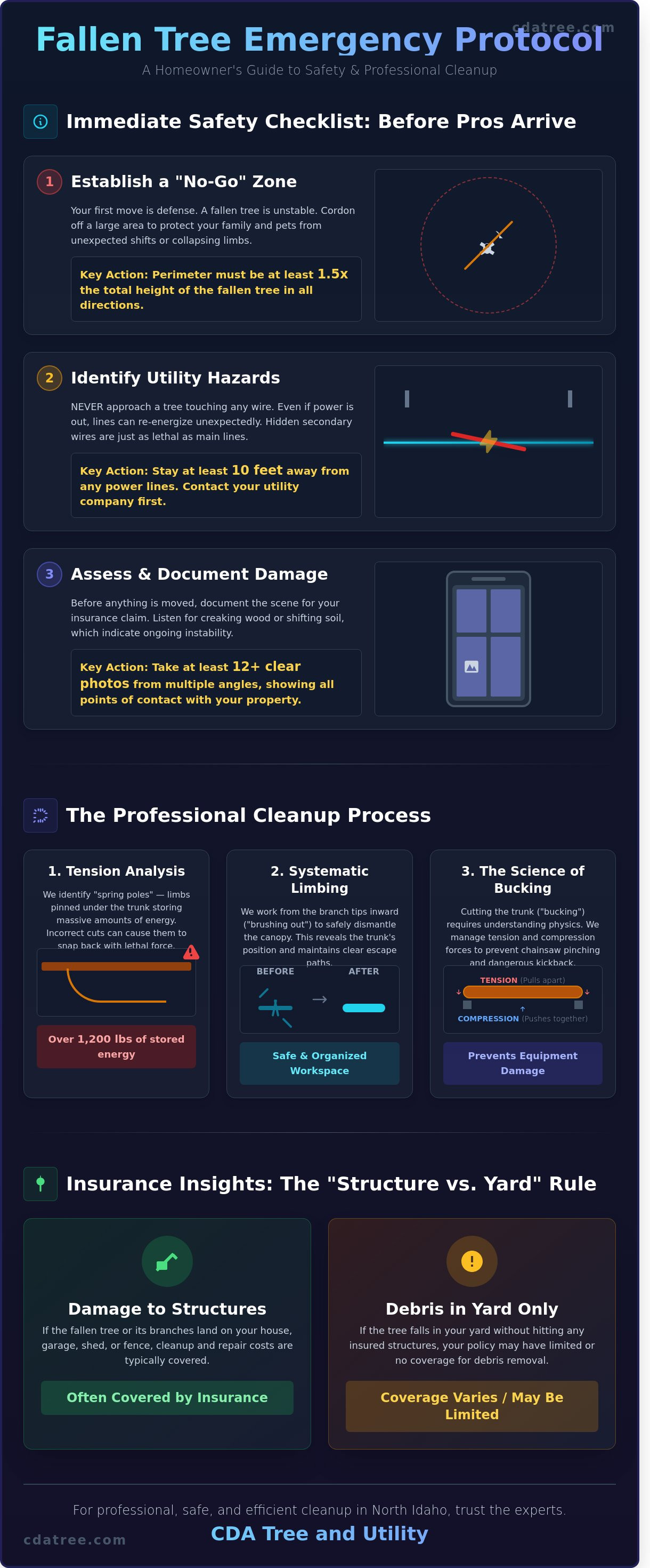 Post Falls fallen tree cleanup