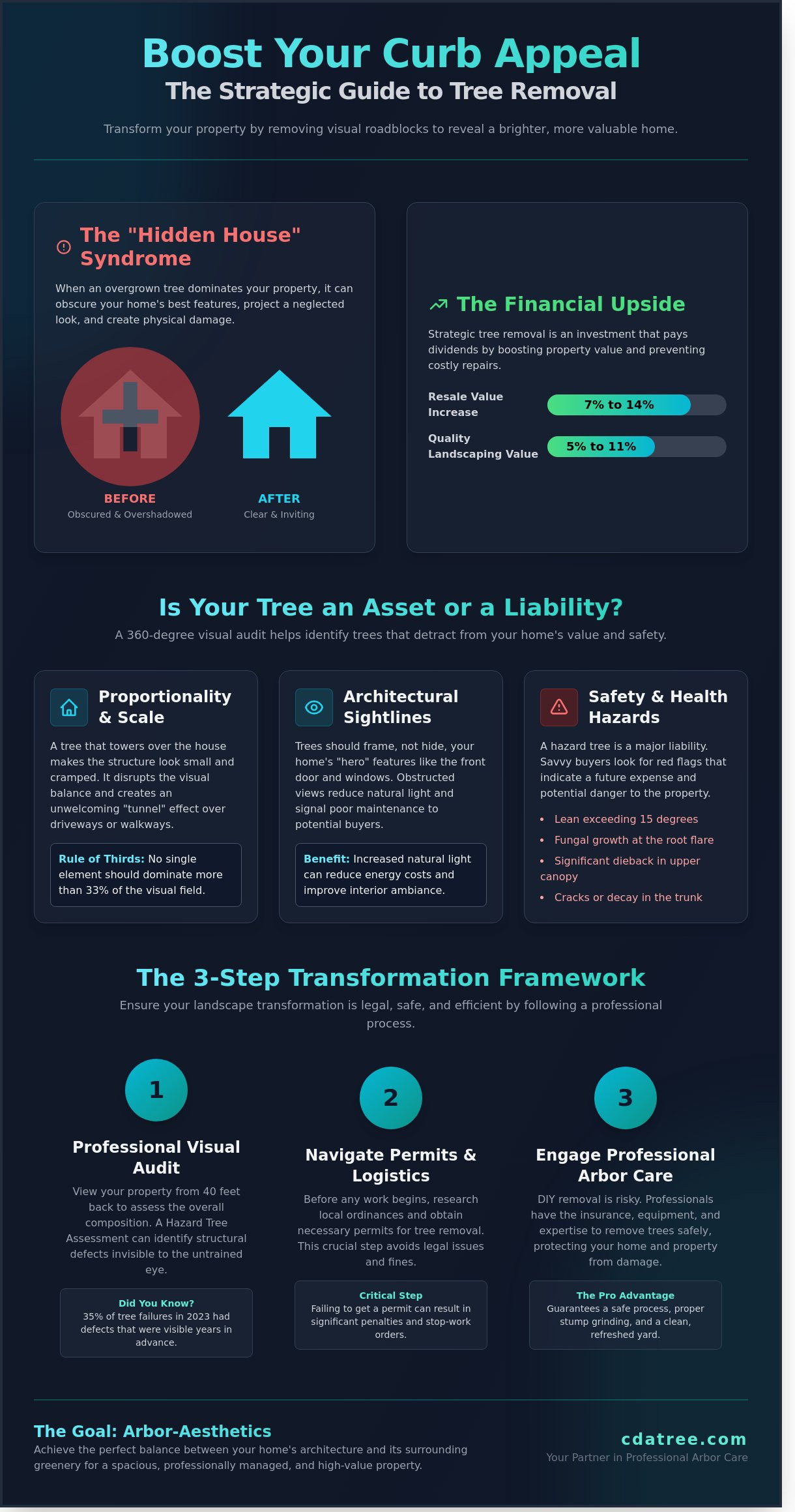 How to improve curb appeal by removing a tree