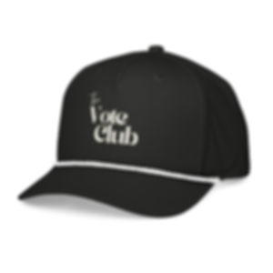 The Vote Club Hat – Black Retro Rope Cap 