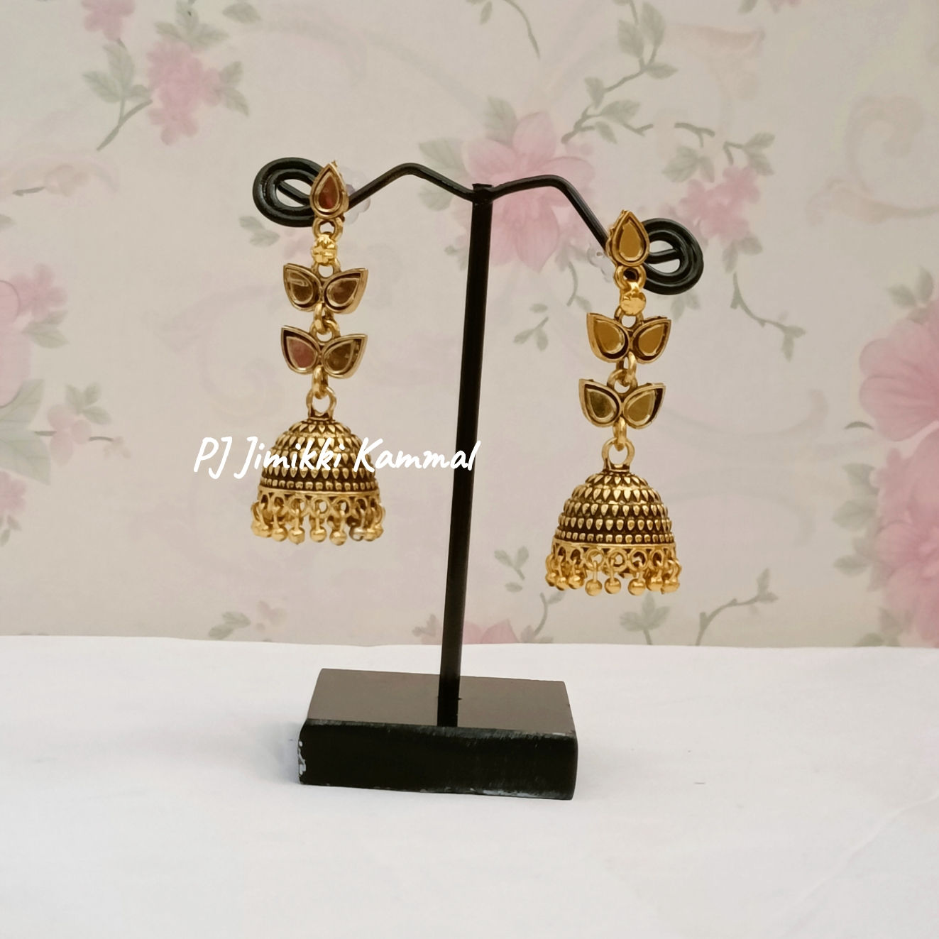 Mirror cut long Indian Ethnic Dangle Earring