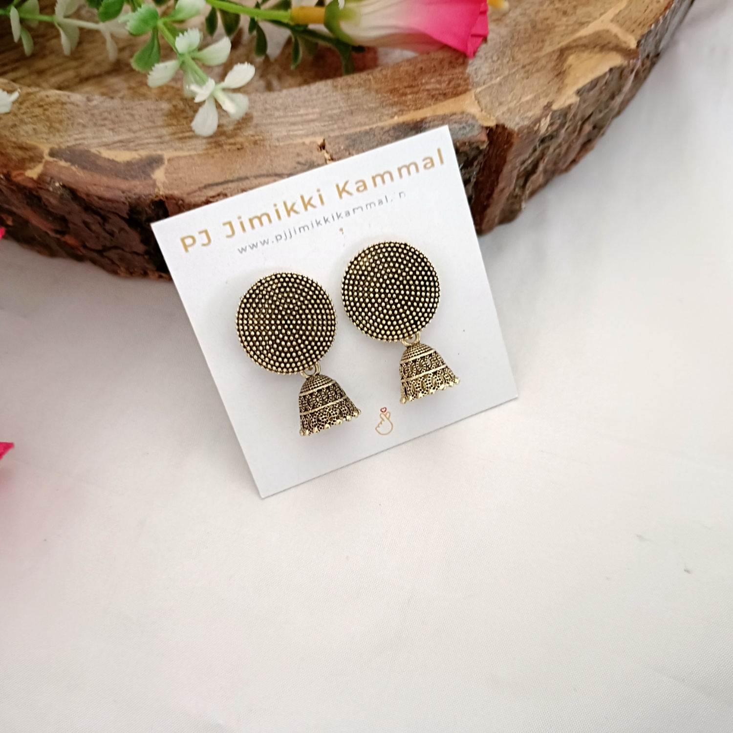 Multi micro beads oxidised earring