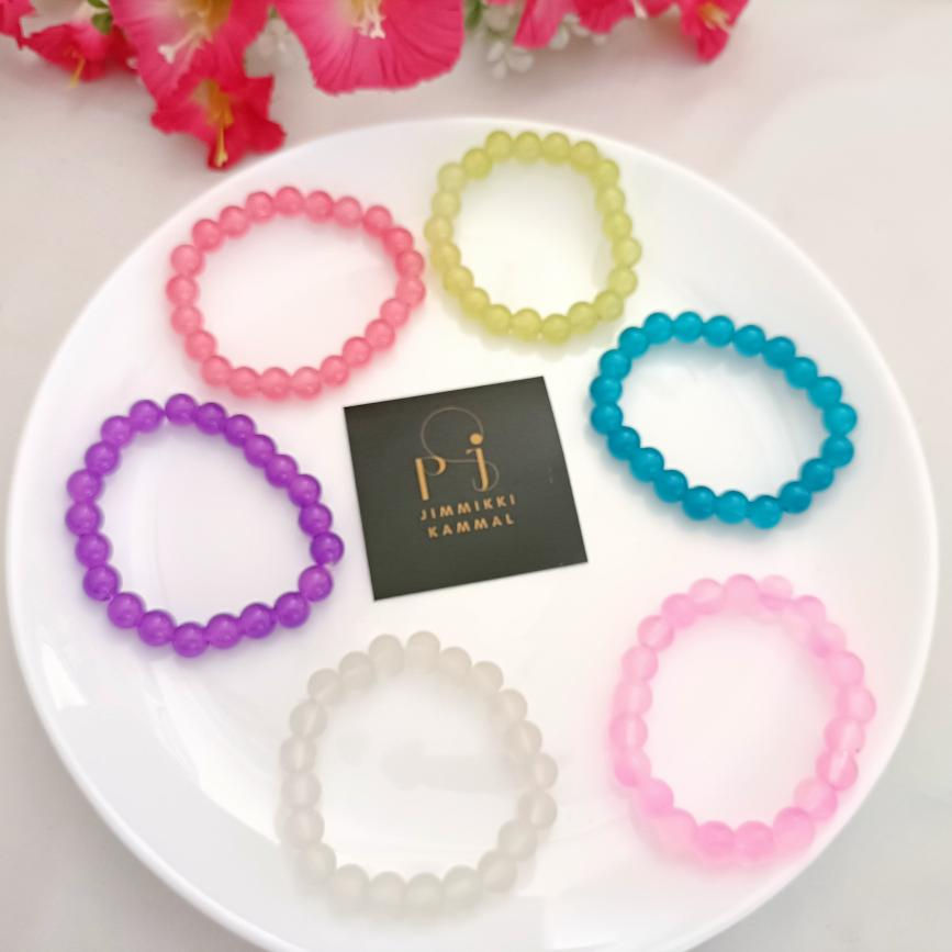 Thumbnail: Glass Stone Stretchable Bracelet
