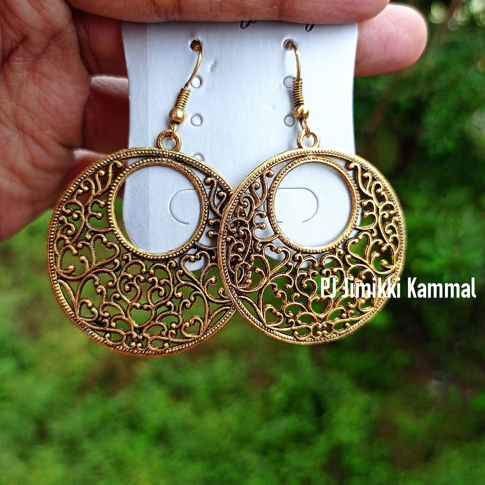 Thumbnail: Swirl Hoop Antique Silver Filigree Circle Earrings