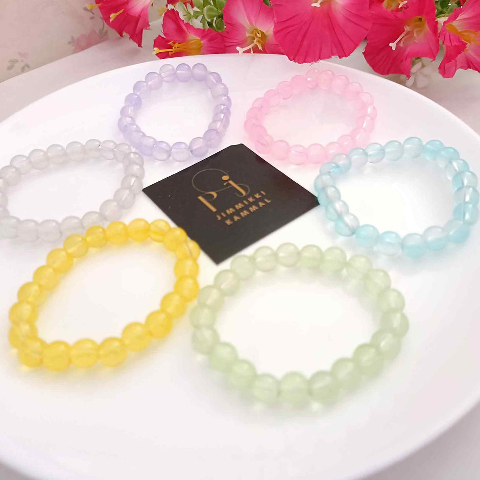 Thumbnail: Glass Stone Stretchable Bracelet