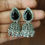 Thumbnail: Silver Oxidised Stone Earrings for Women