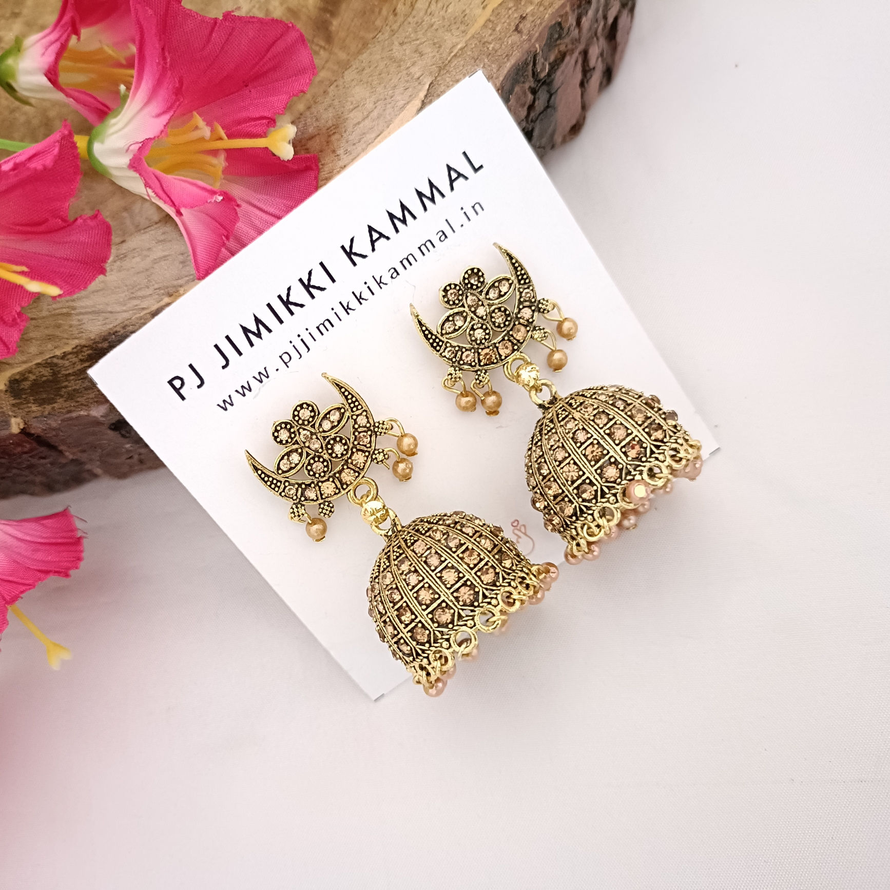 Pakistani Indian Noorjahaan Jhumka With Beads