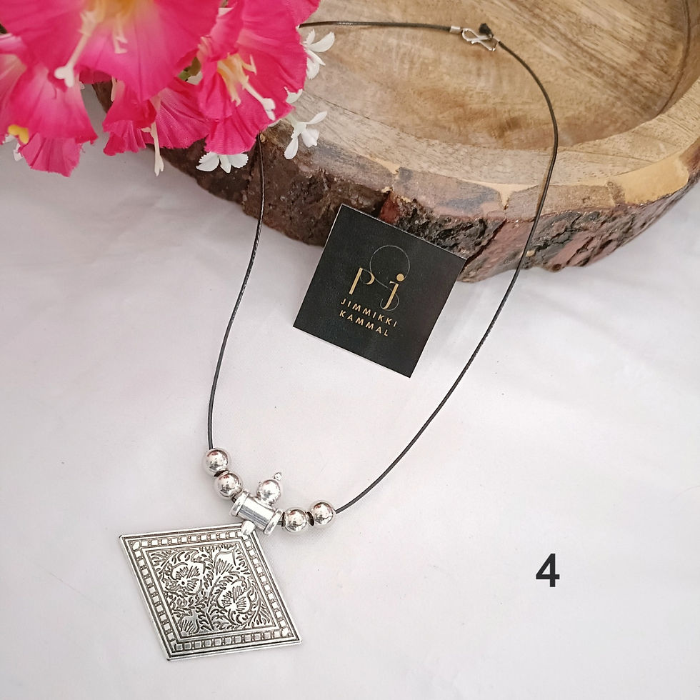 Thumbnail: Oxidised Necklace Long Contemporary Necklace For Women