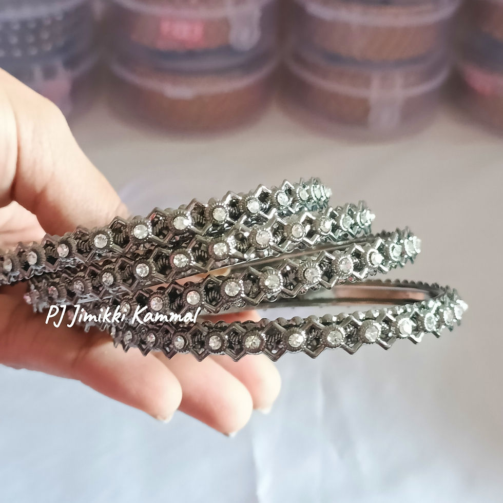 Thumbnail: PJ Silver zircon bangle set