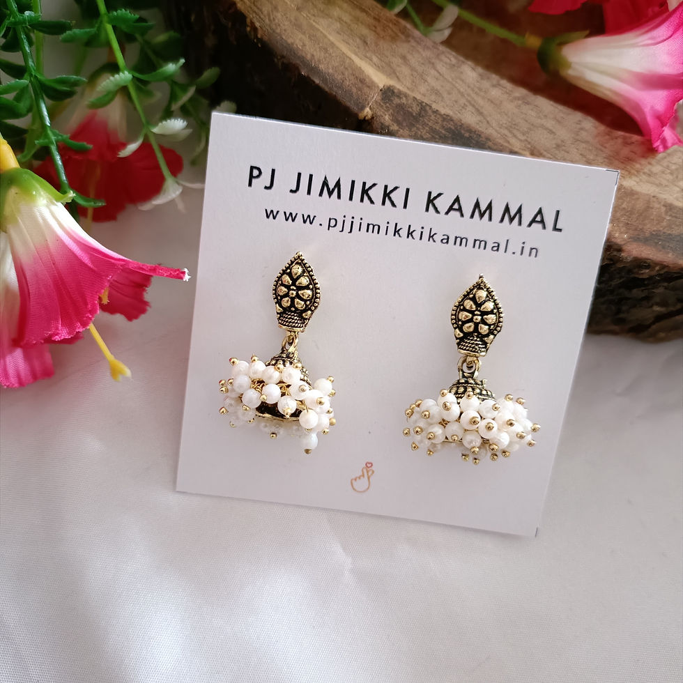 Thumbnail: Pearls gold tone jhumka