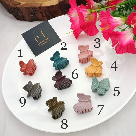 Thumbnail: Aesthetic Glossy Finish Mini Butterfly Claw Clips