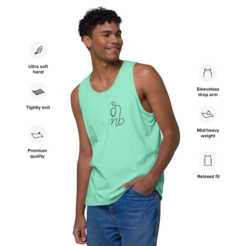 Thumbnail: Black Logo: Men’s premium tank top