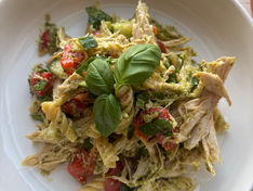 Pesto Protein Pasta Salad