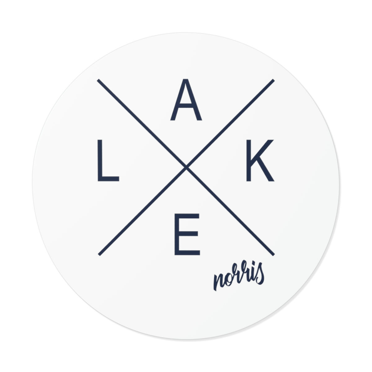 Norris Lake - Round Vinyl Sticker