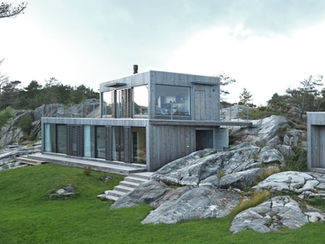 arkitekttegnet hytte, risør, sommerhus