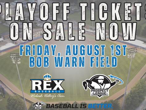 REX Baseball Playoff Tickets Now Available to the Public