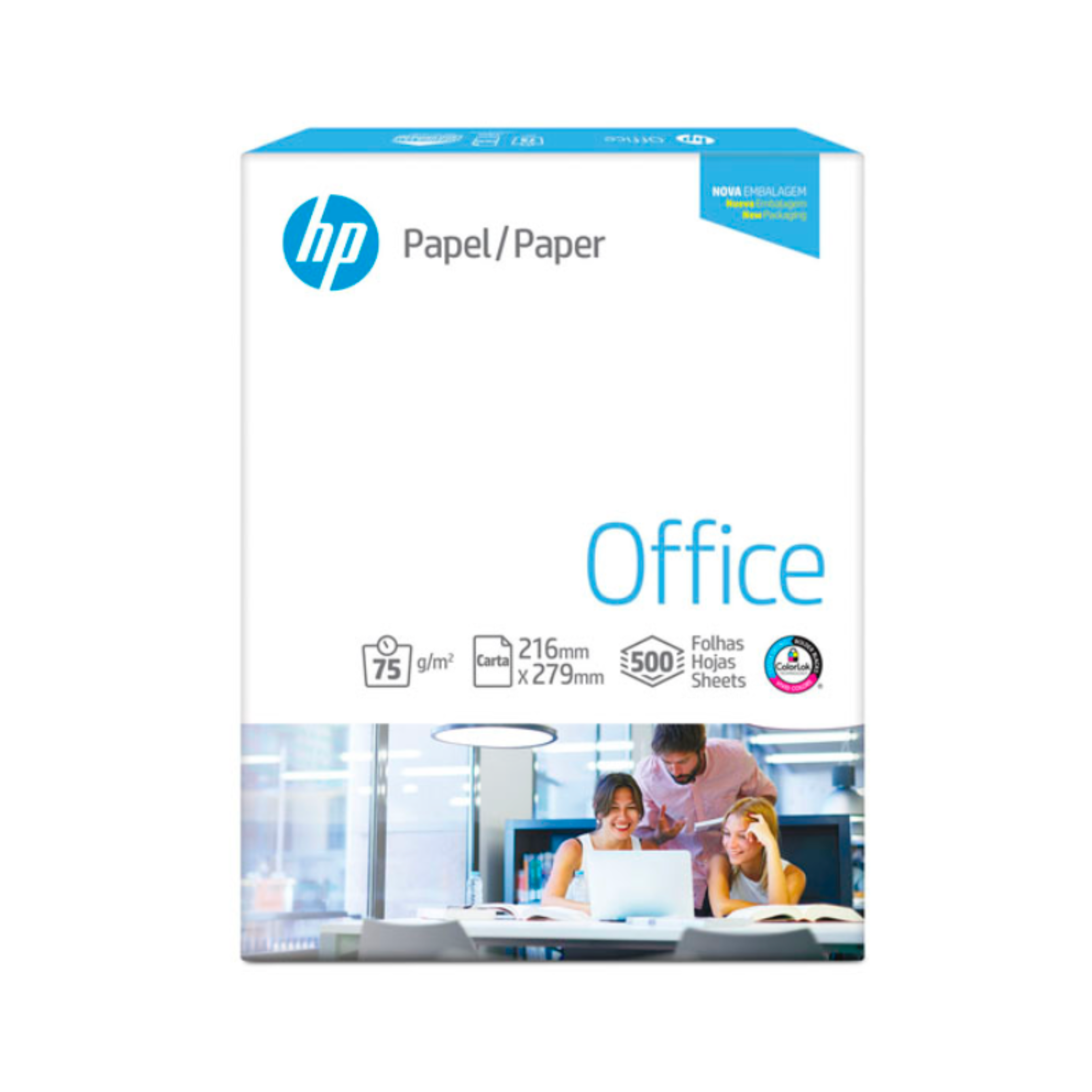 Resma de Papel Bond HP tamaño Carta (8.5" X 11")