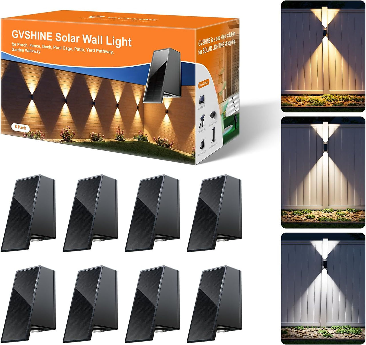 luces de valla alimentadas por energía solar