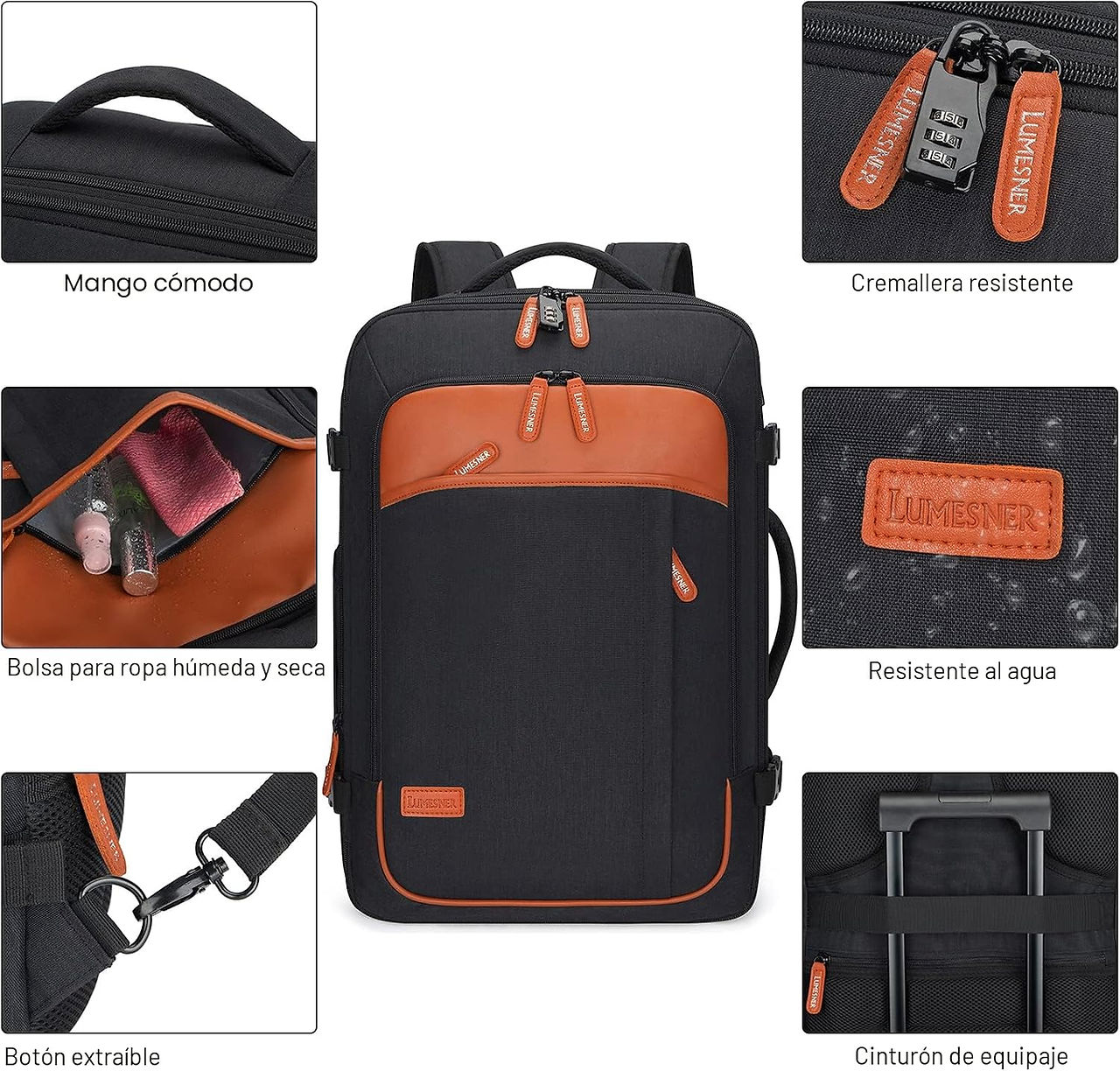 Mochila de viaje expandible
