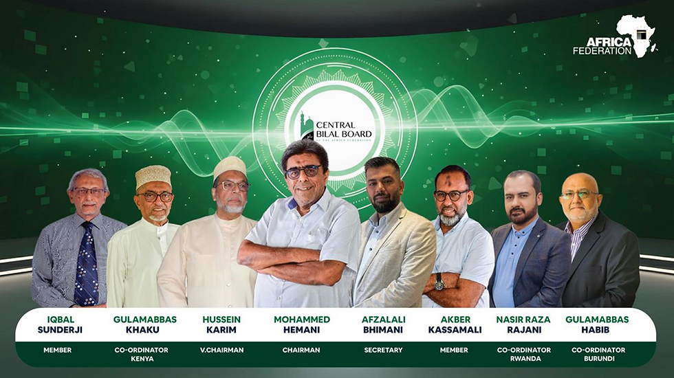 Appointment of the Africa Federation Central Bilal Board (CBB)