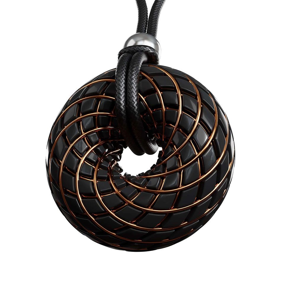Thumbnail: C60 Shungite - iTorus iZ Crystal Toroidal Pendant