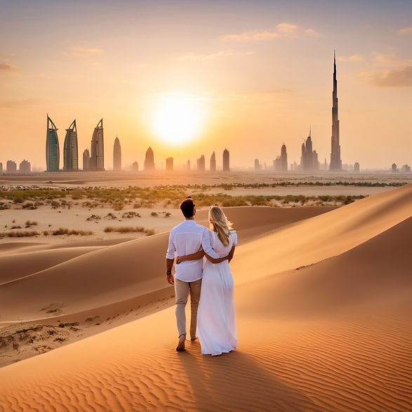 foreign traveller couple in dubai, no need sunset or desert .jpg
