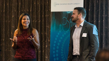 Kristal Kinsela engaging an audience with her leadership expertise