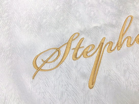 Script Font on Robe