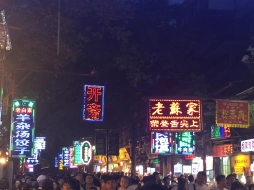 Crowd in the street of Xian, China